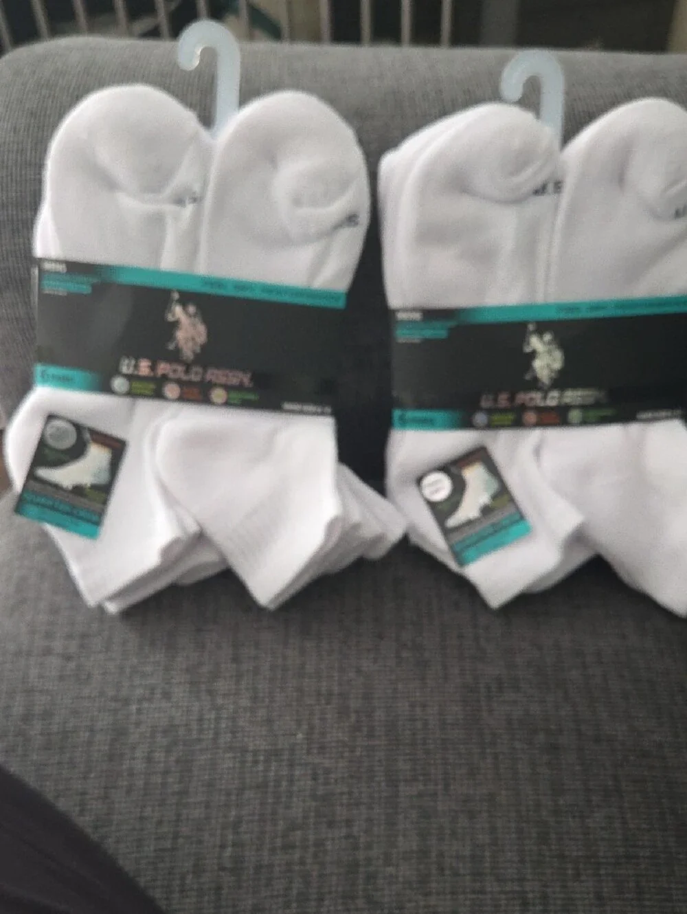 U.S. Polo Assn. Men's White Athletic No-Show Socks - Pack of 12